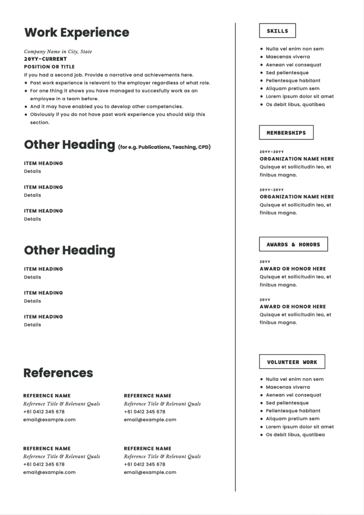 Medical Student Resume Page 2